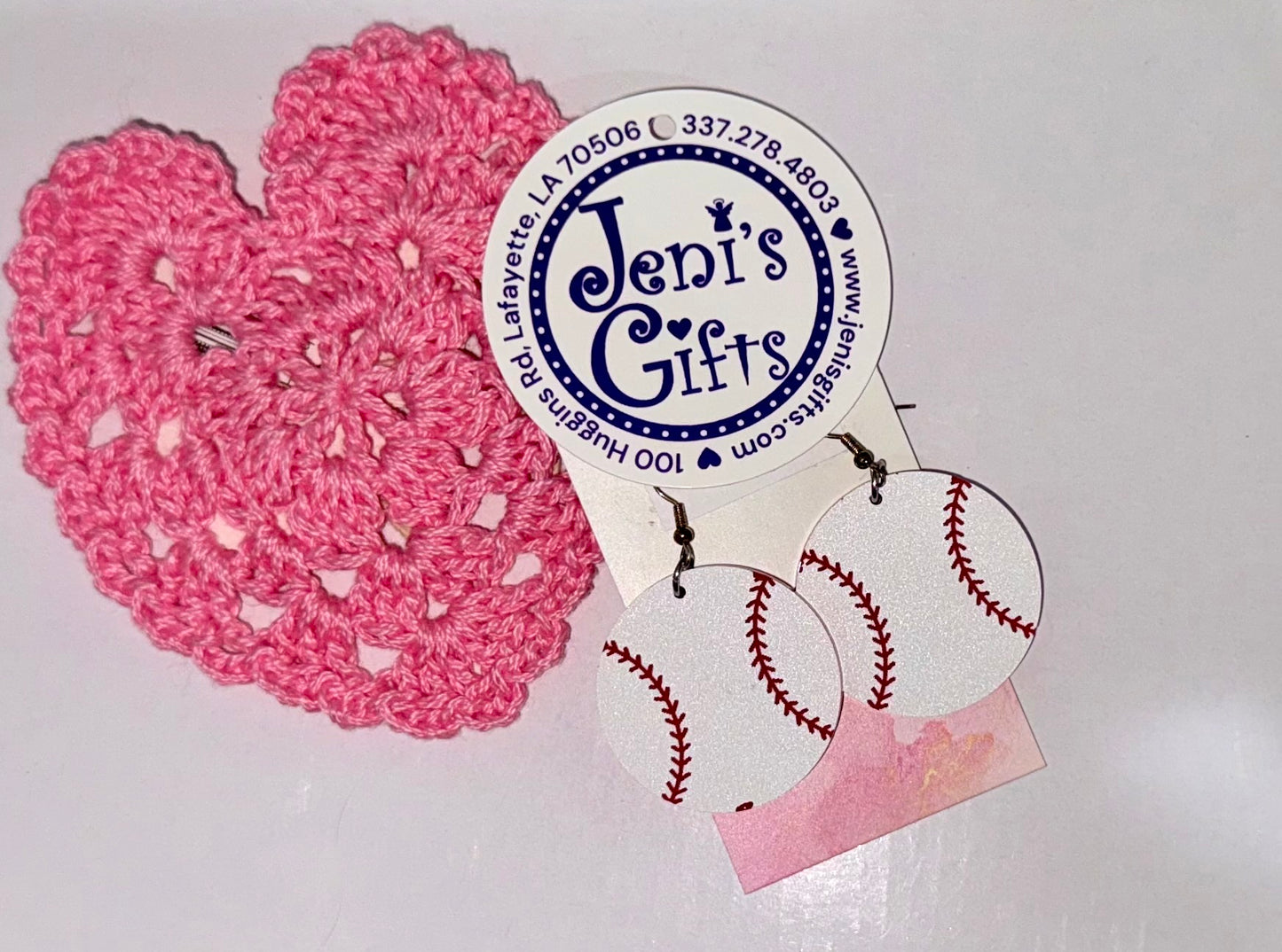 Baseball Dangle Earrings