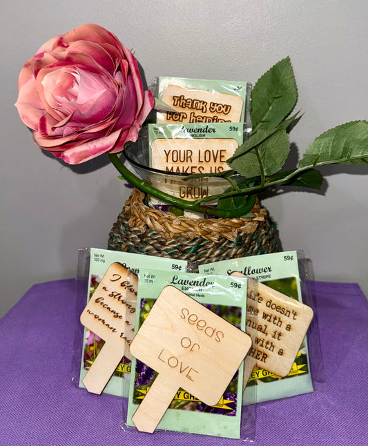 Mother's Day Plant Wood Stakes with Seeds