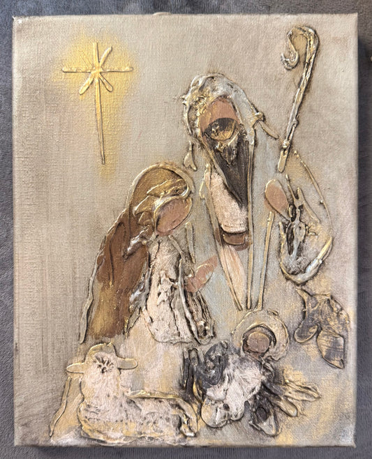 Original Painting Nativity - Artist Christy Blalock