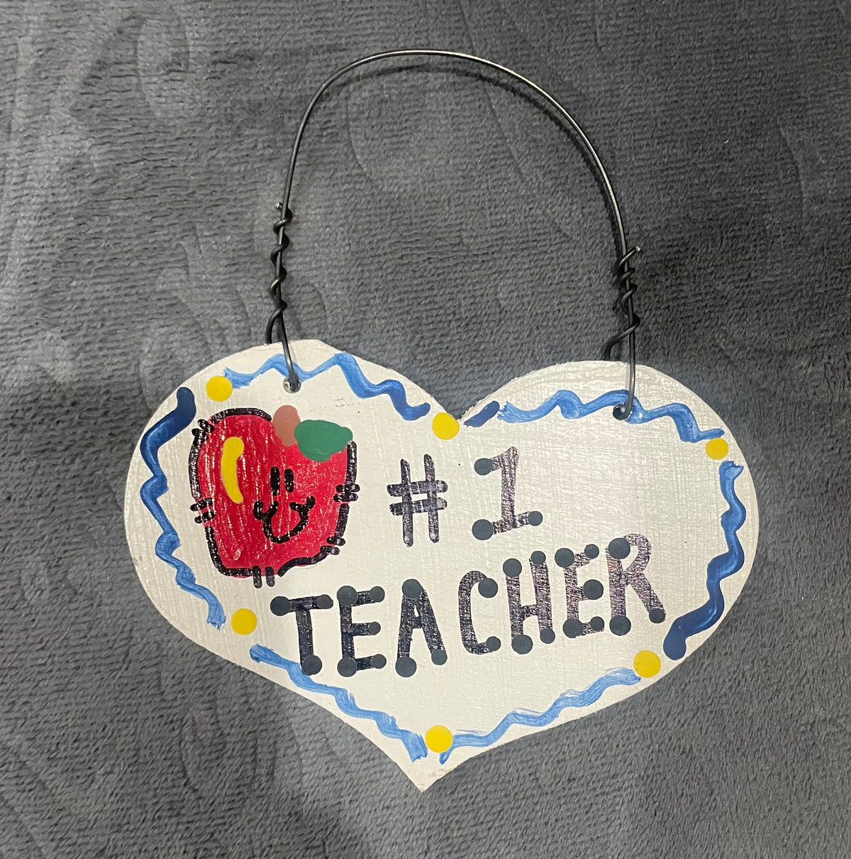 Number One Teacher Wall Hanger