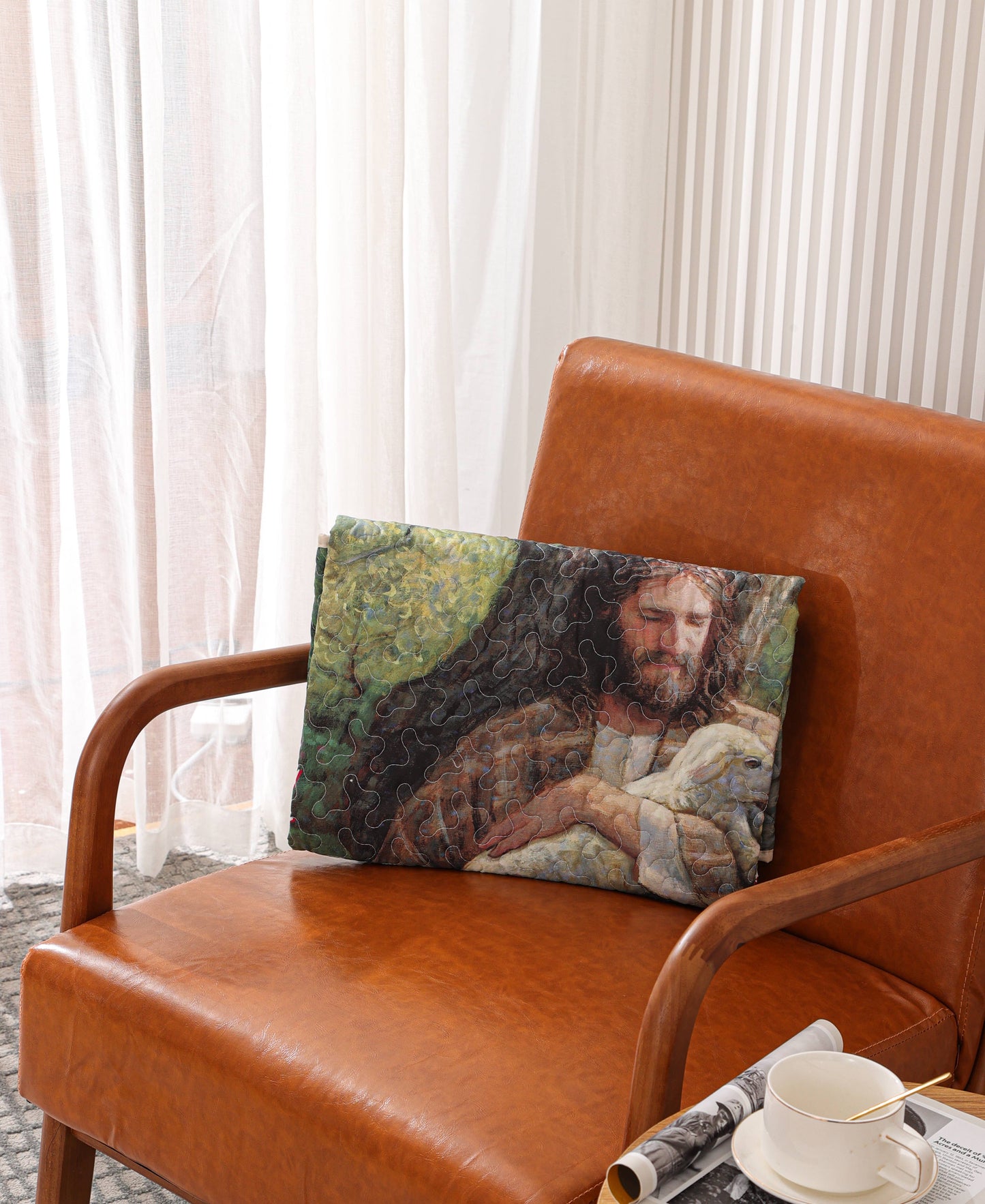 "The Lord is my Shepherd" Inspirational Quilted Throw