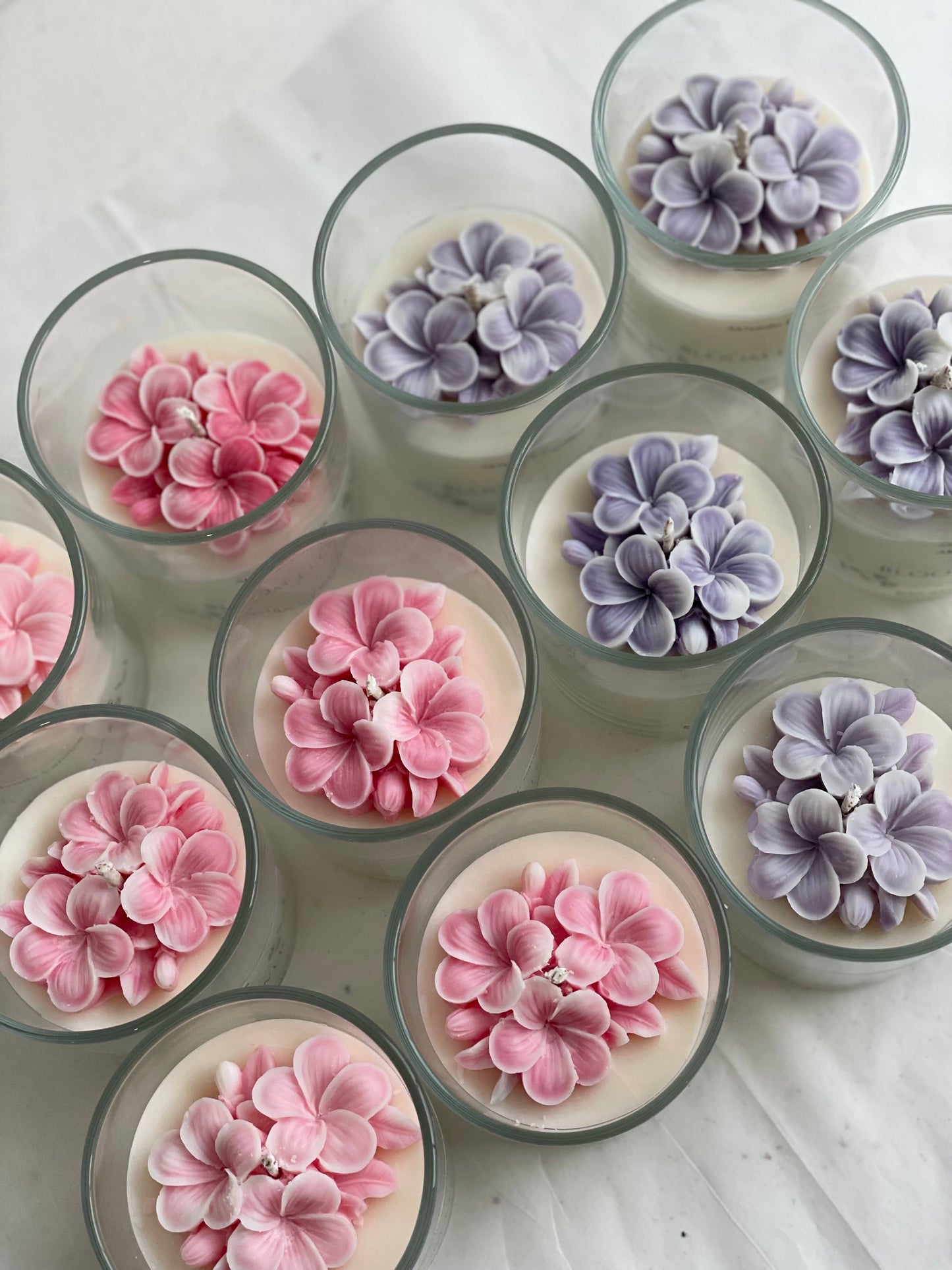 Bloom Flower Candle 8 oz - floral scent : Pink