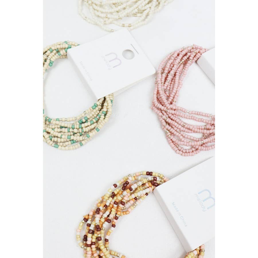 Seed Bead Bundle Bracelet: Mixed Color