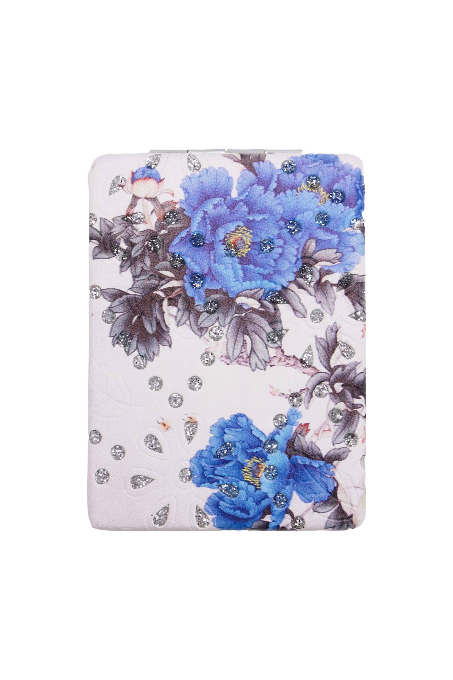 Cosmetic Mirror - Glittery Flower Garden