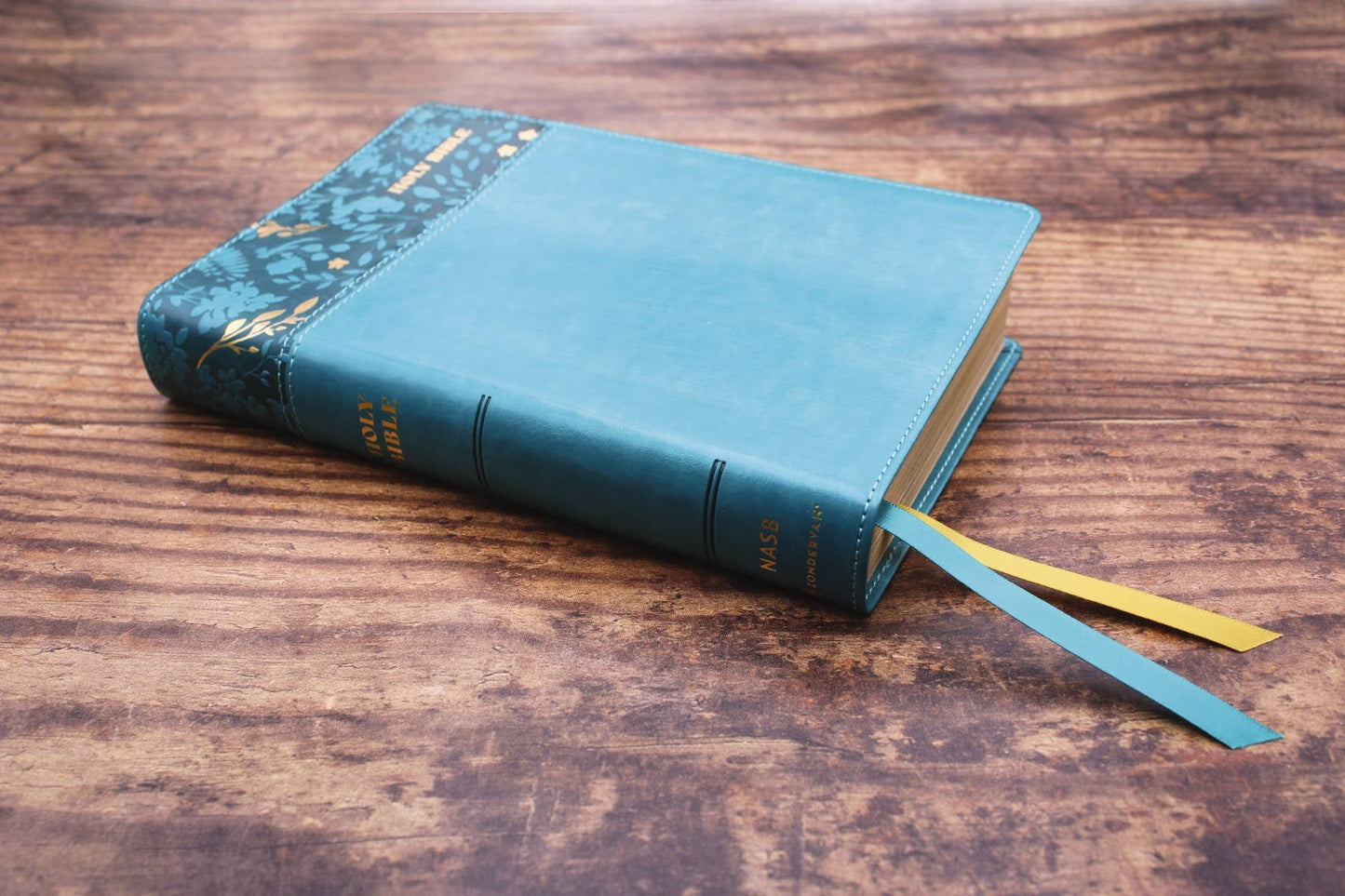 Bible Teal Leathersoft Personal Size NASB Large Print