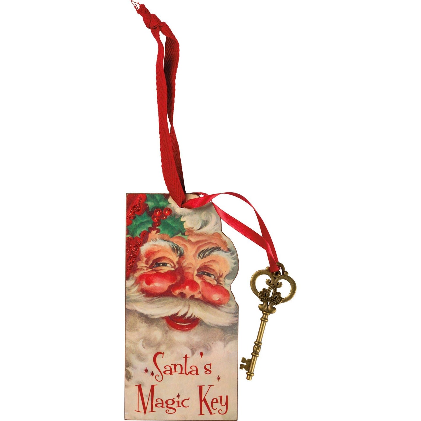 Santa's Magic Key Vintage Ornament