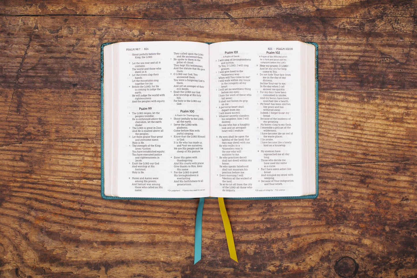 Bible Teal Leathersoft Personal Size NASB Large Print