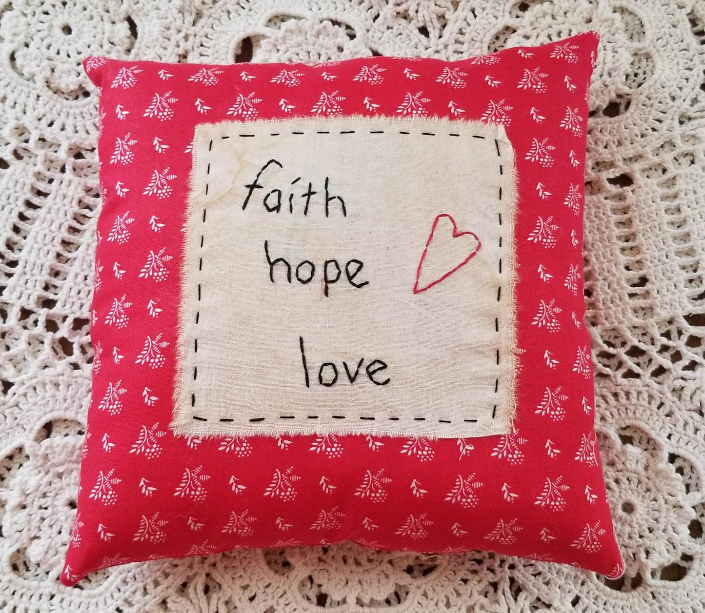 Faith, Hope, Love Pillow
