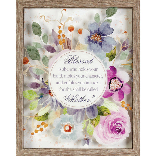 MOTHER BLESSED IS SHE FRAMED WALL DÉCOR