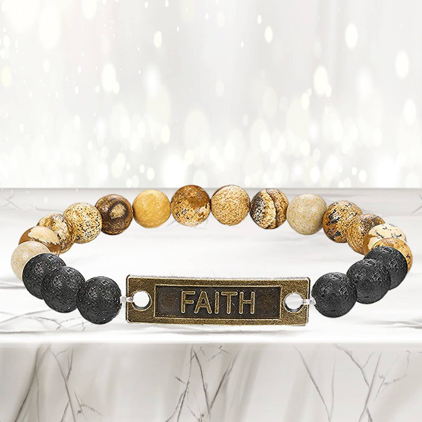 Believe -Mixed Lava Stone Chakra Diffuser Bracelet