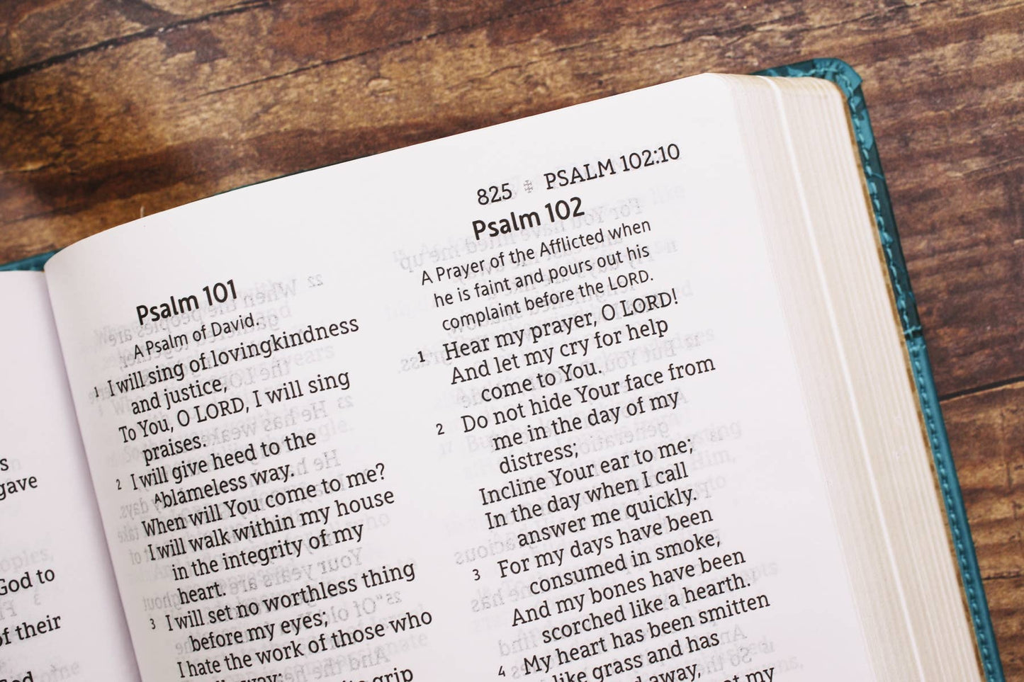 Bible Teal Leathersoft Personal Size NASB Large Print