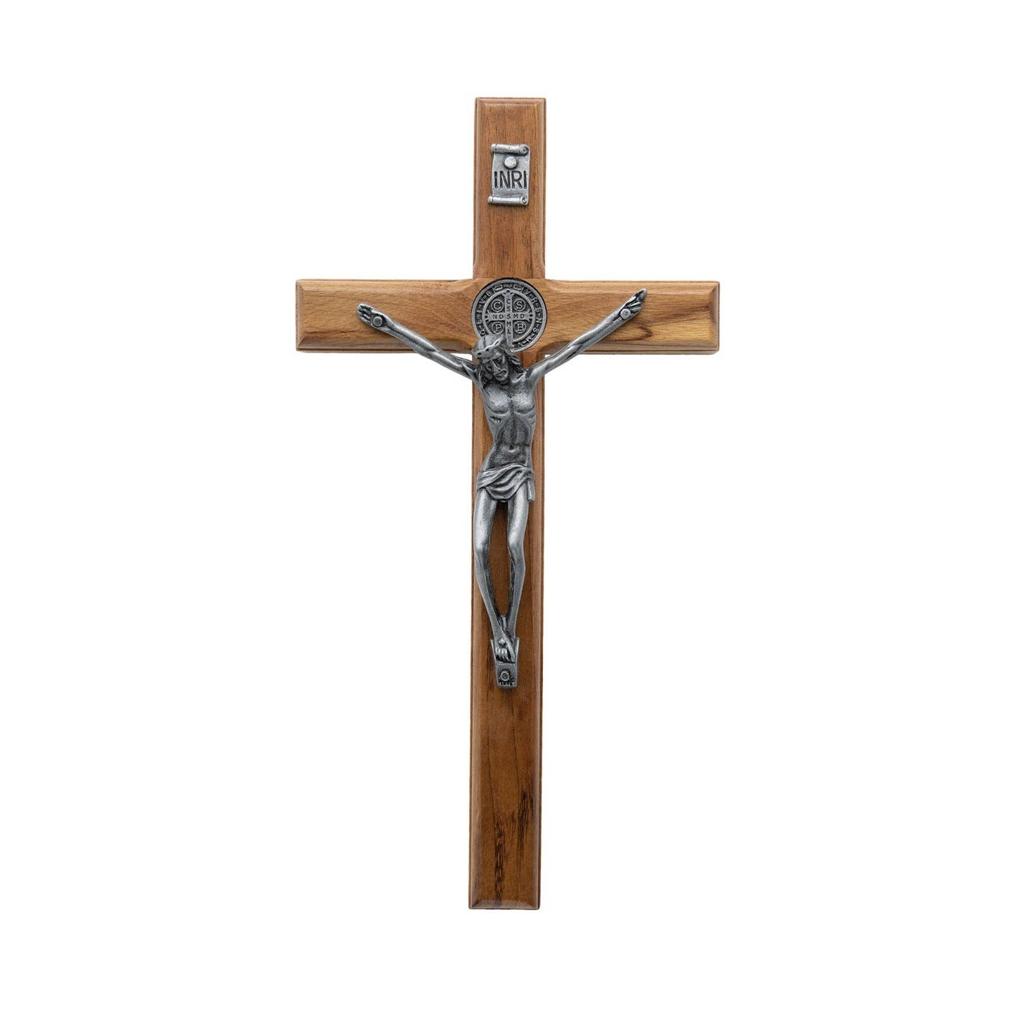 St. Benedict Wooden Wall Cross 7.5"