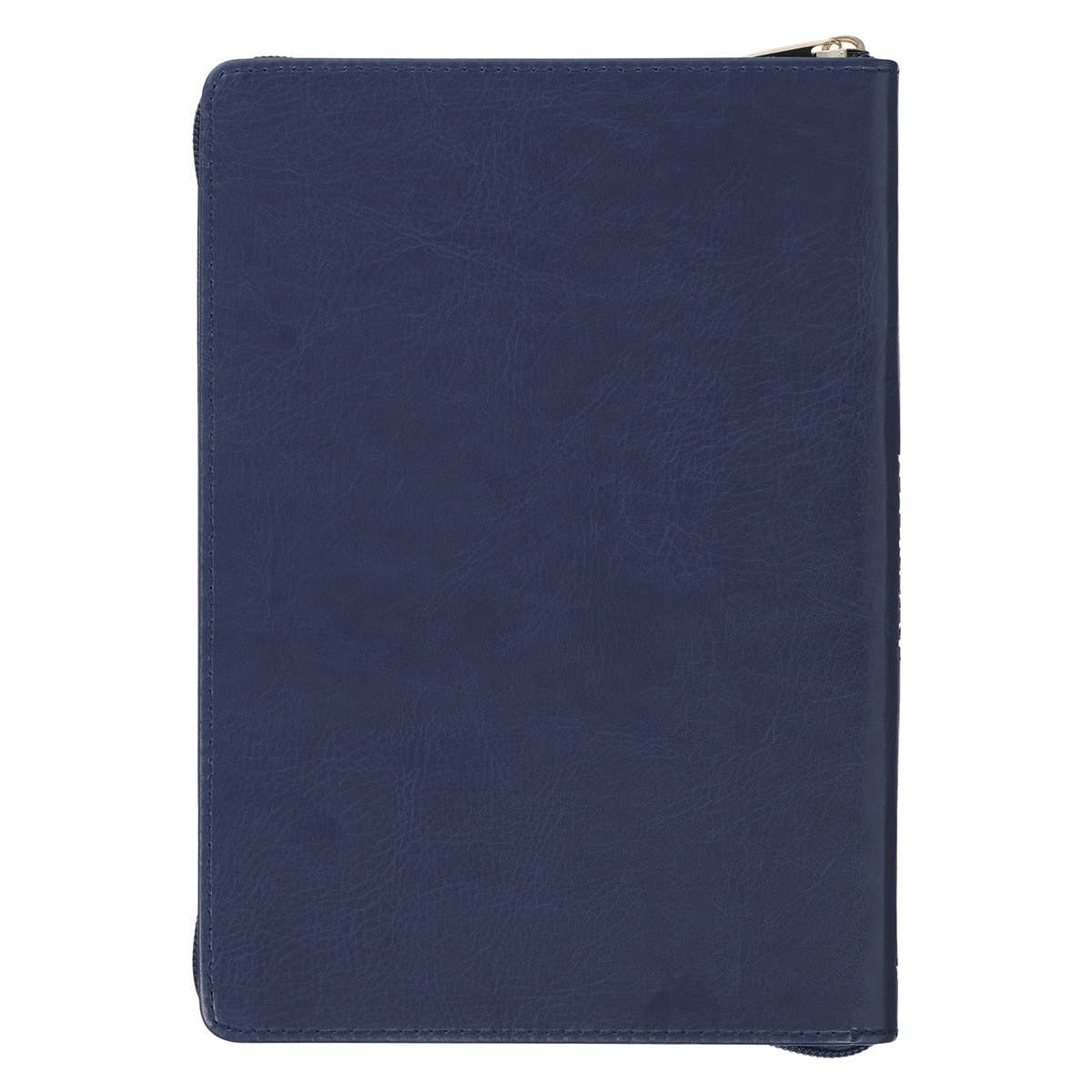 Journal Zip Navy Be Strong & Courageous Josh. 1:9