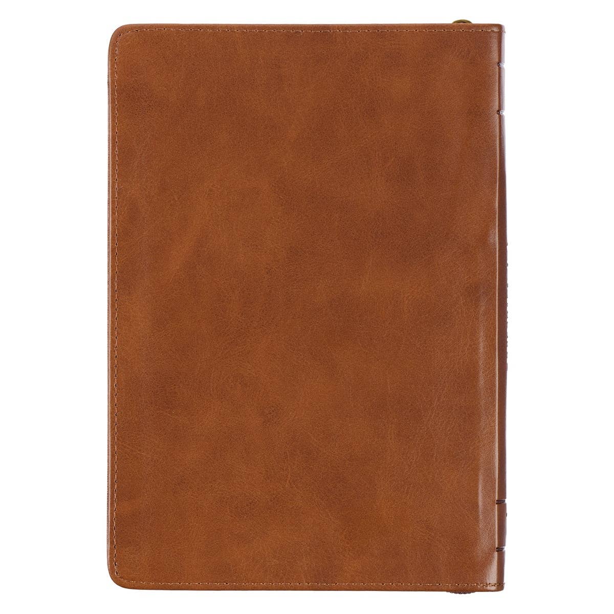 Journal Zip Brown Strong & Courageous Josh. 1:9