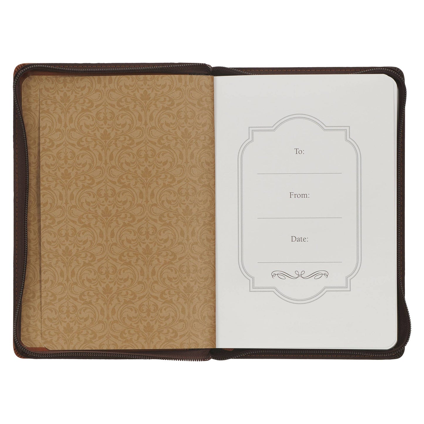 Journal Zip Brown 2tone All Things Matt. 19:26