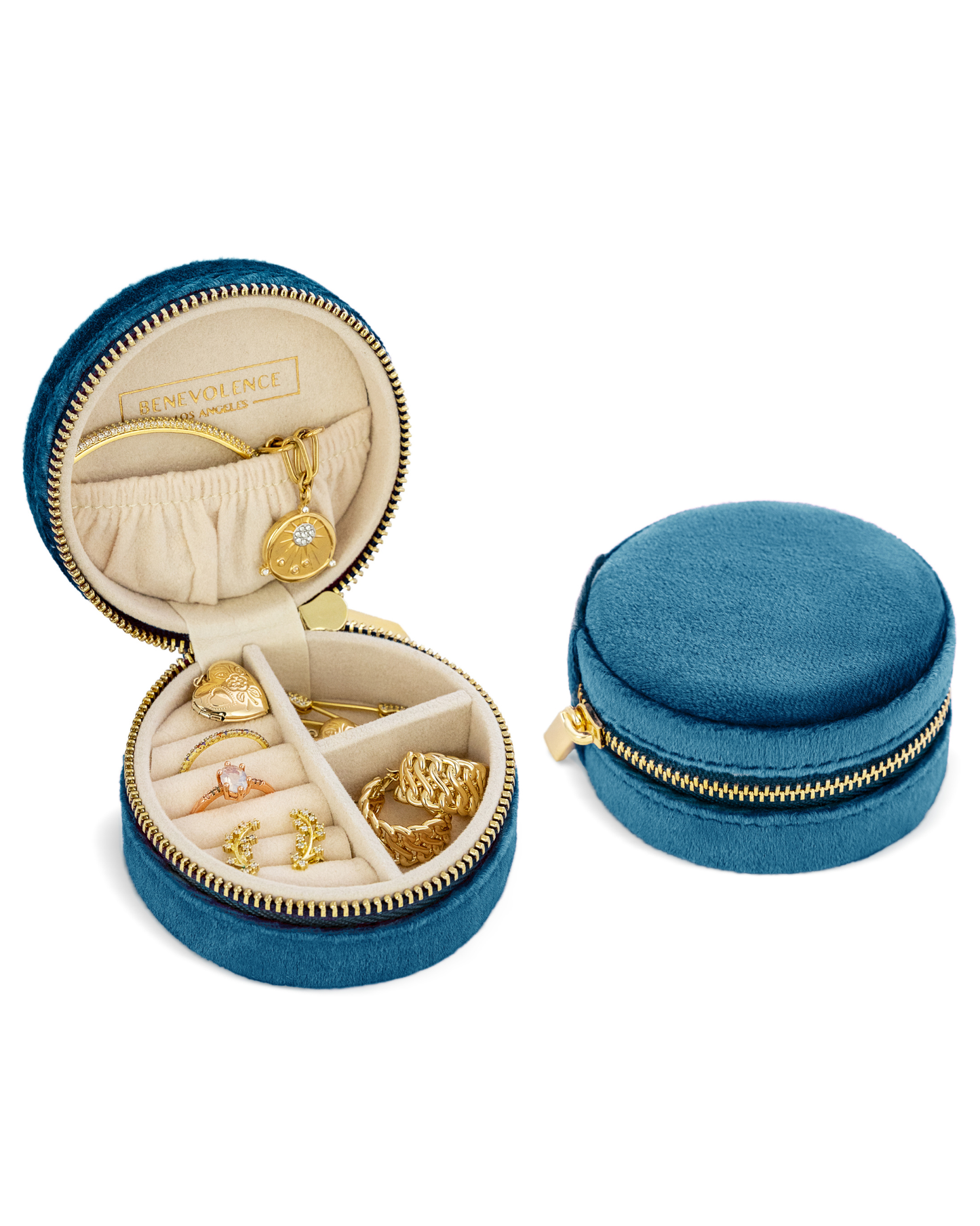 Lilac Velvet Round Jewelry Box