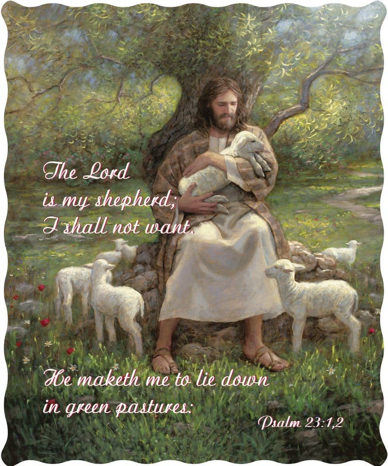 "The Lord is my Shepherd" Inspirational Quilted Throw