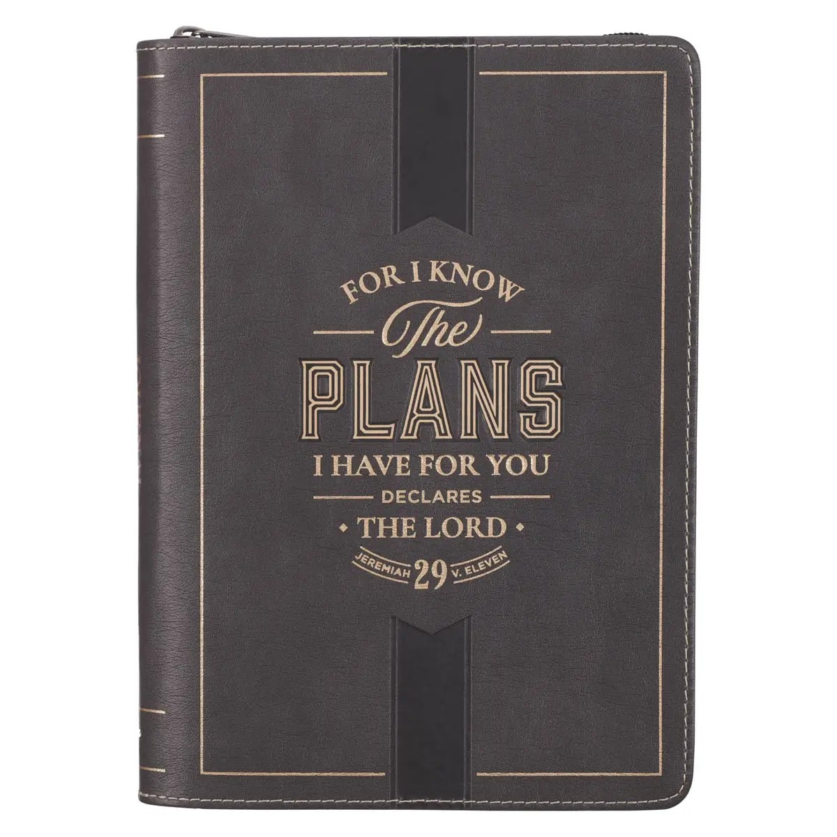 Journal zip Black For I know Jer 29:11