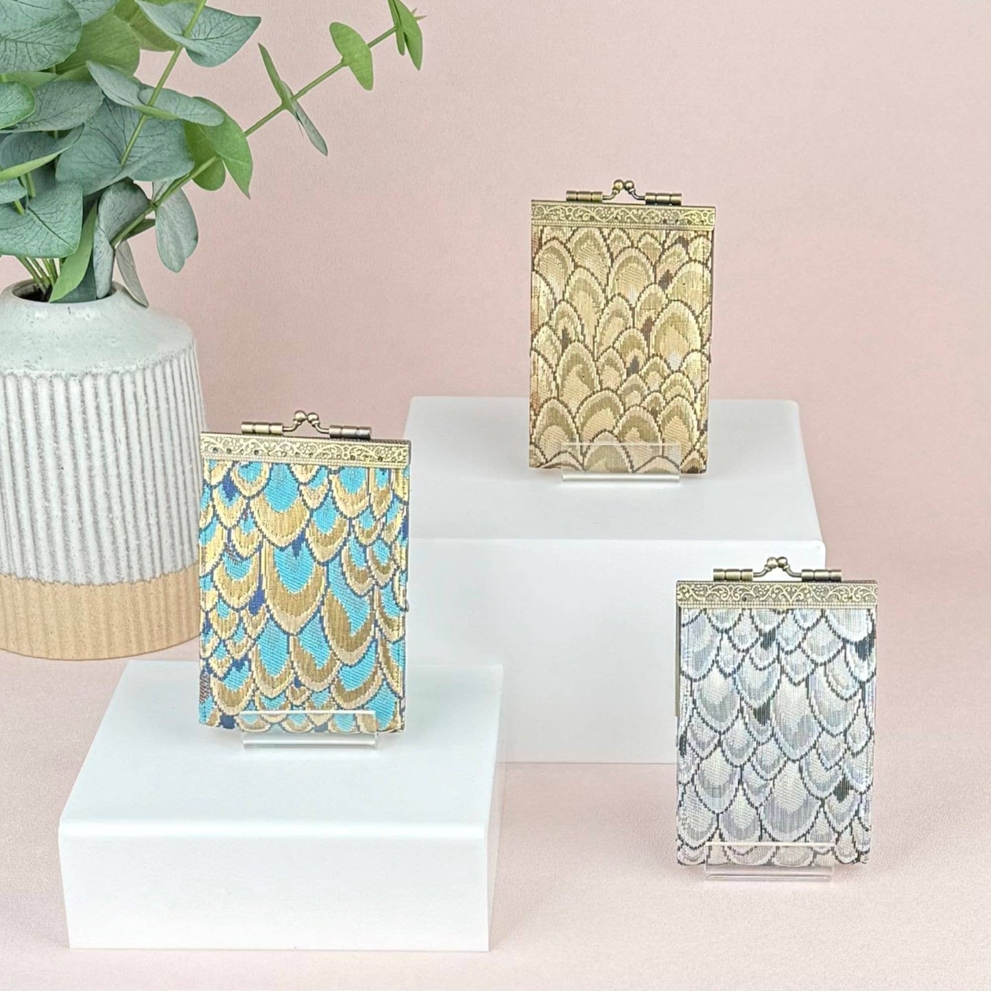 Small Feather Brocade, Card Holders with RFID Protection