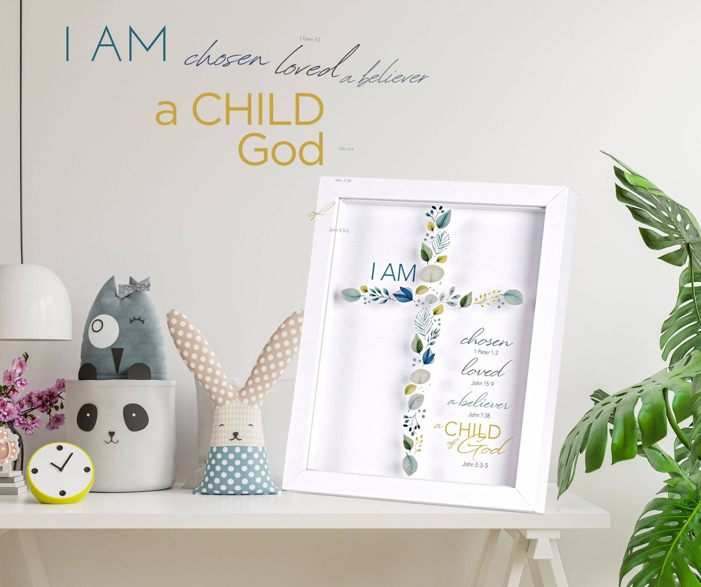 I Am Chosen Glass Framed Art