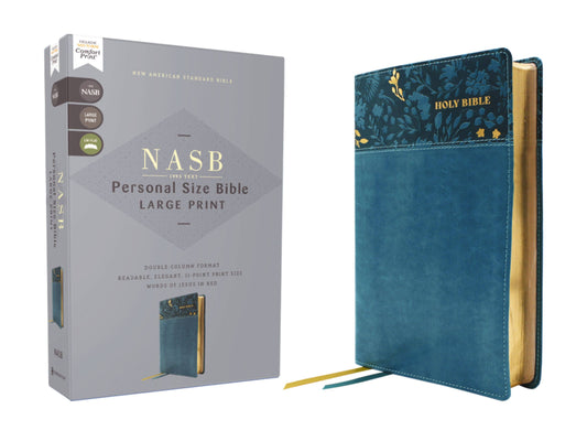 Bible Teal Leathersoft Personal Size NASB Large Print