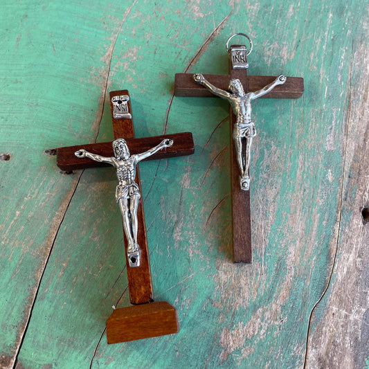 4" Wood Cross: Standing