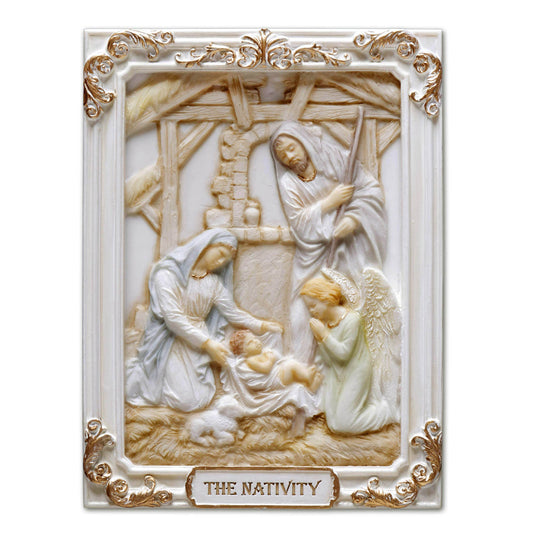 Joyful Mysteries: The Nativity Plaque