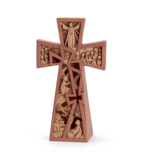 Tabletop Resin Pierced Cross