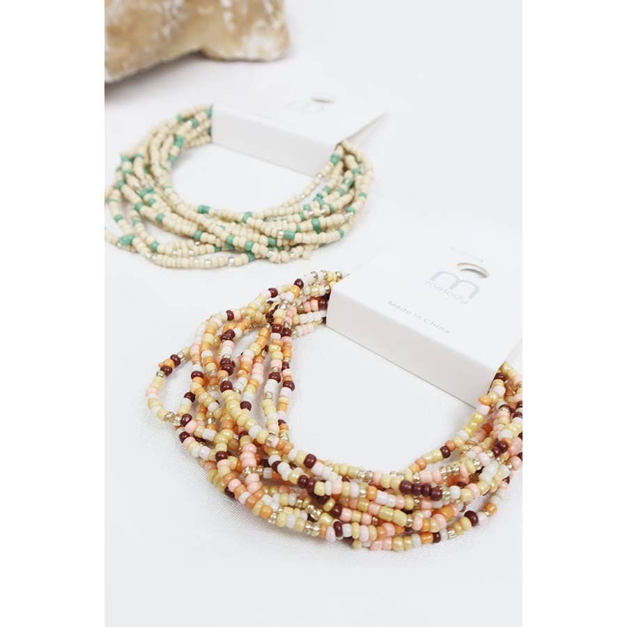 Seed Bead Bundle Bracelet: Mixed Color