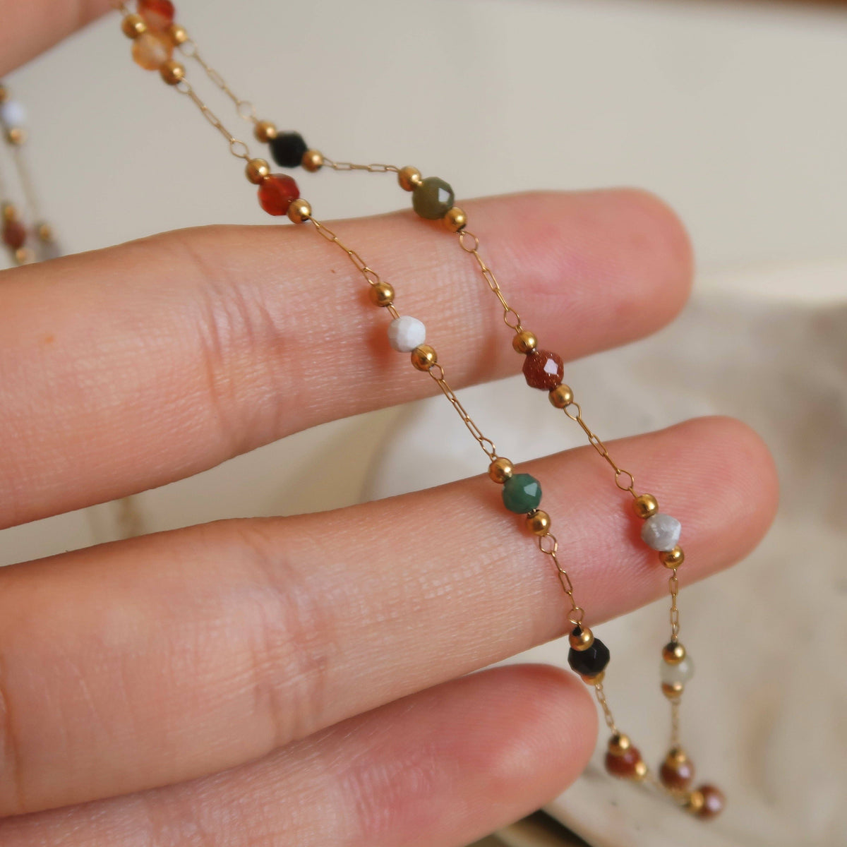Colorful Natural Stone Bracelet