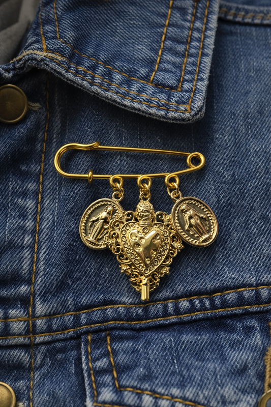 Devotional Brooch of the Immaculate Heart of Mary