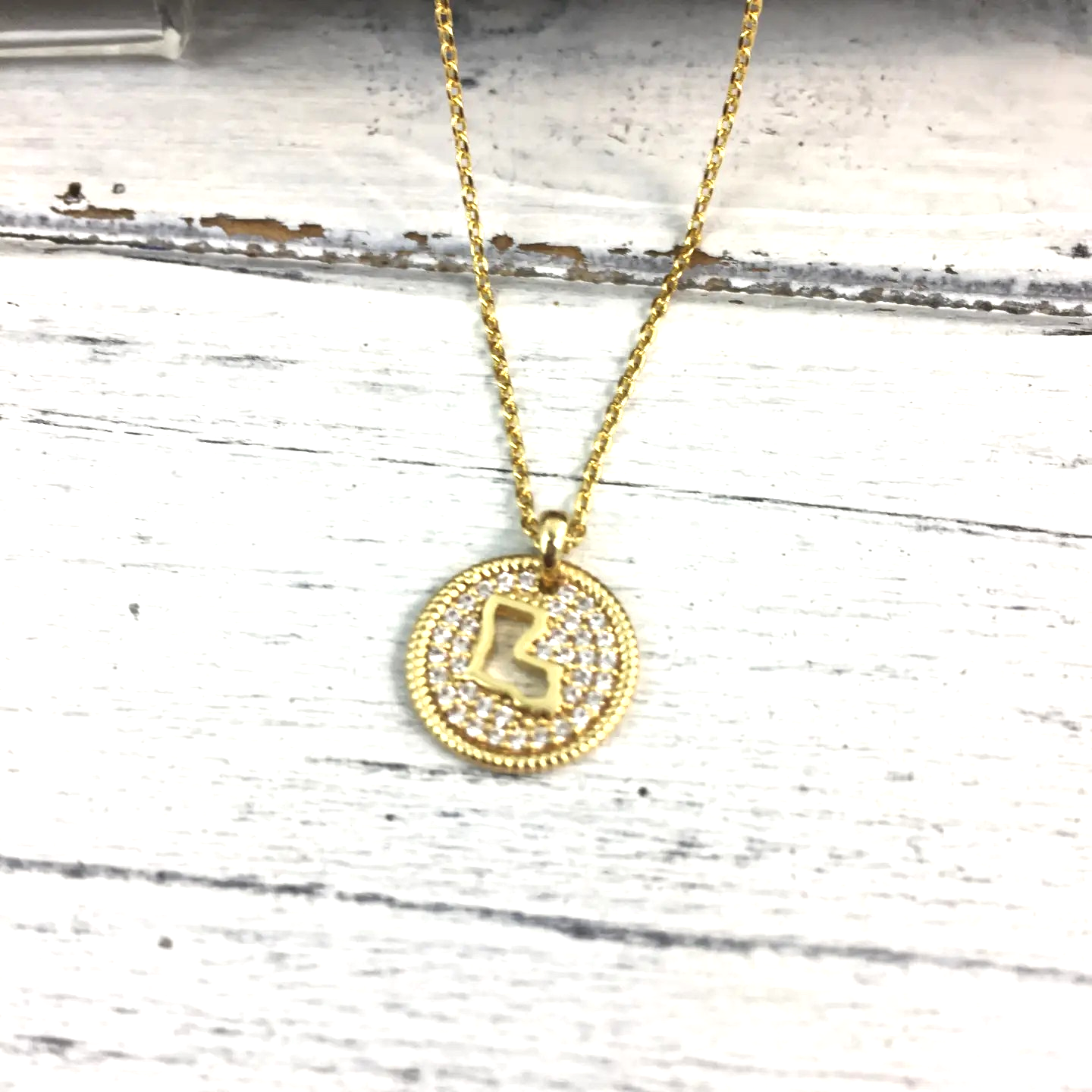Louisiana State Rhinestone Circle Necklace