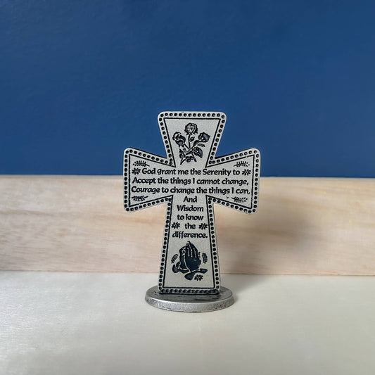 Mini Standing Cross Serenity Prayer