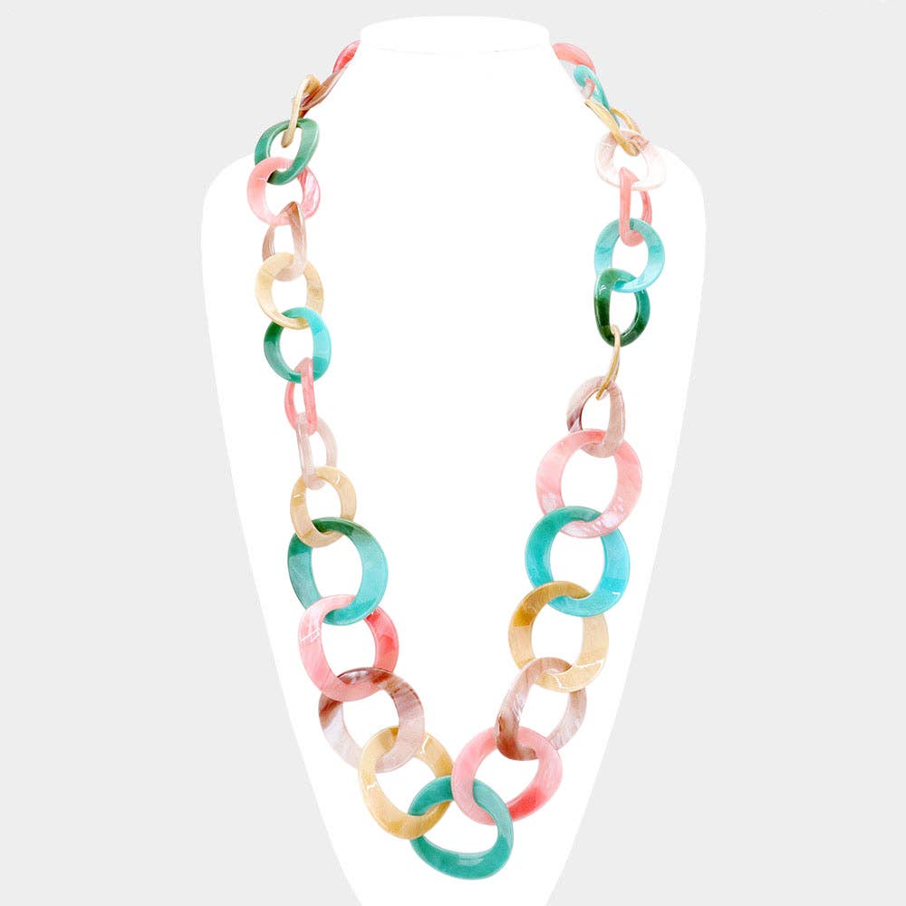 Bold Spring Link Long Necklace