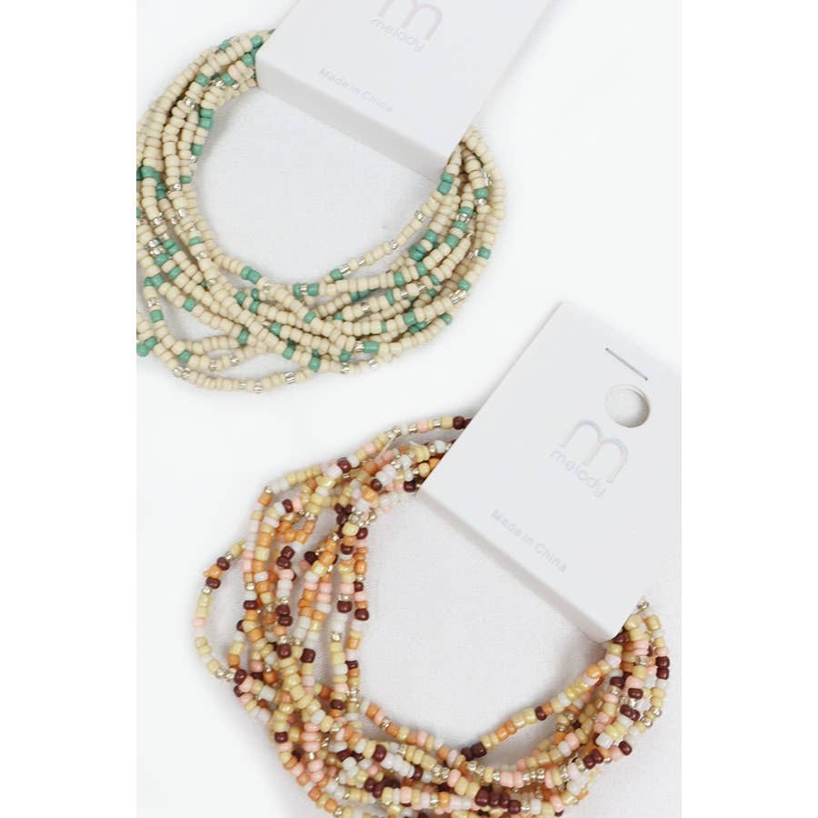 Seed Bead Bundle Bracelet: Mixed Color