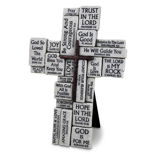 Tabletop Cross Stacked Stones
