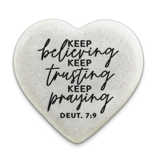 Scripture Stone Hope Hearts Believing - Heart Stone