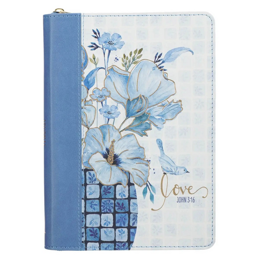 Journal zip blue Love John 3:16