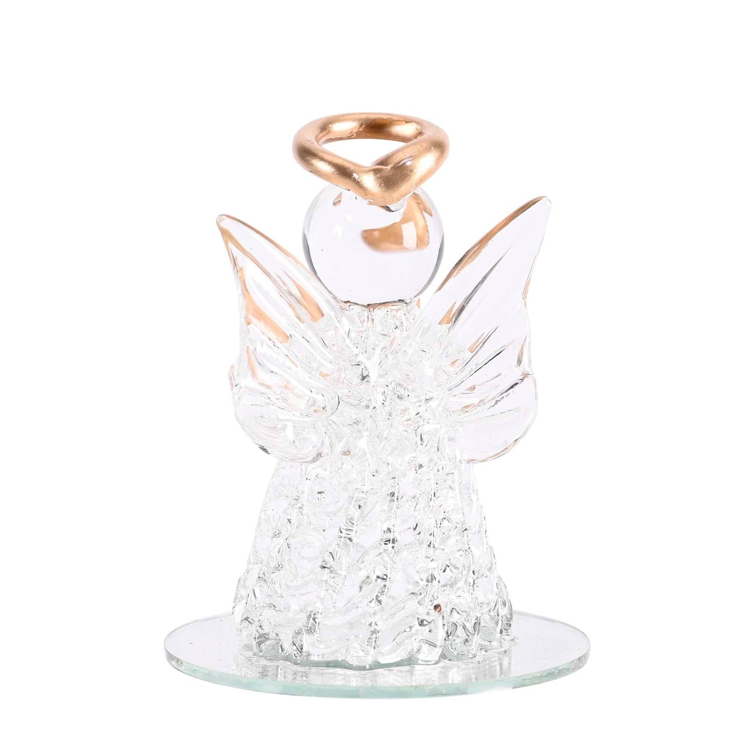 Tabletop Decor Angel Gold Cross Glass 3H
