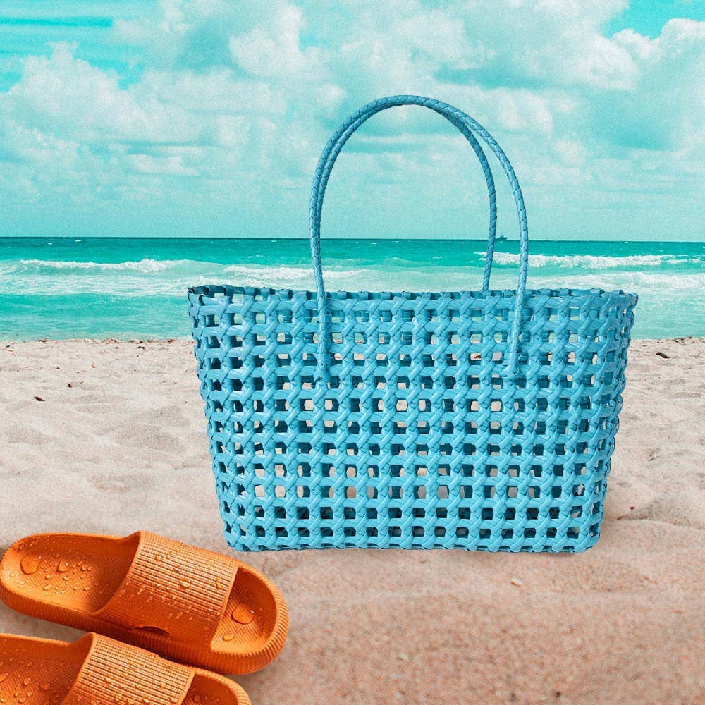 Jelly Tube Tote Bag: Blue