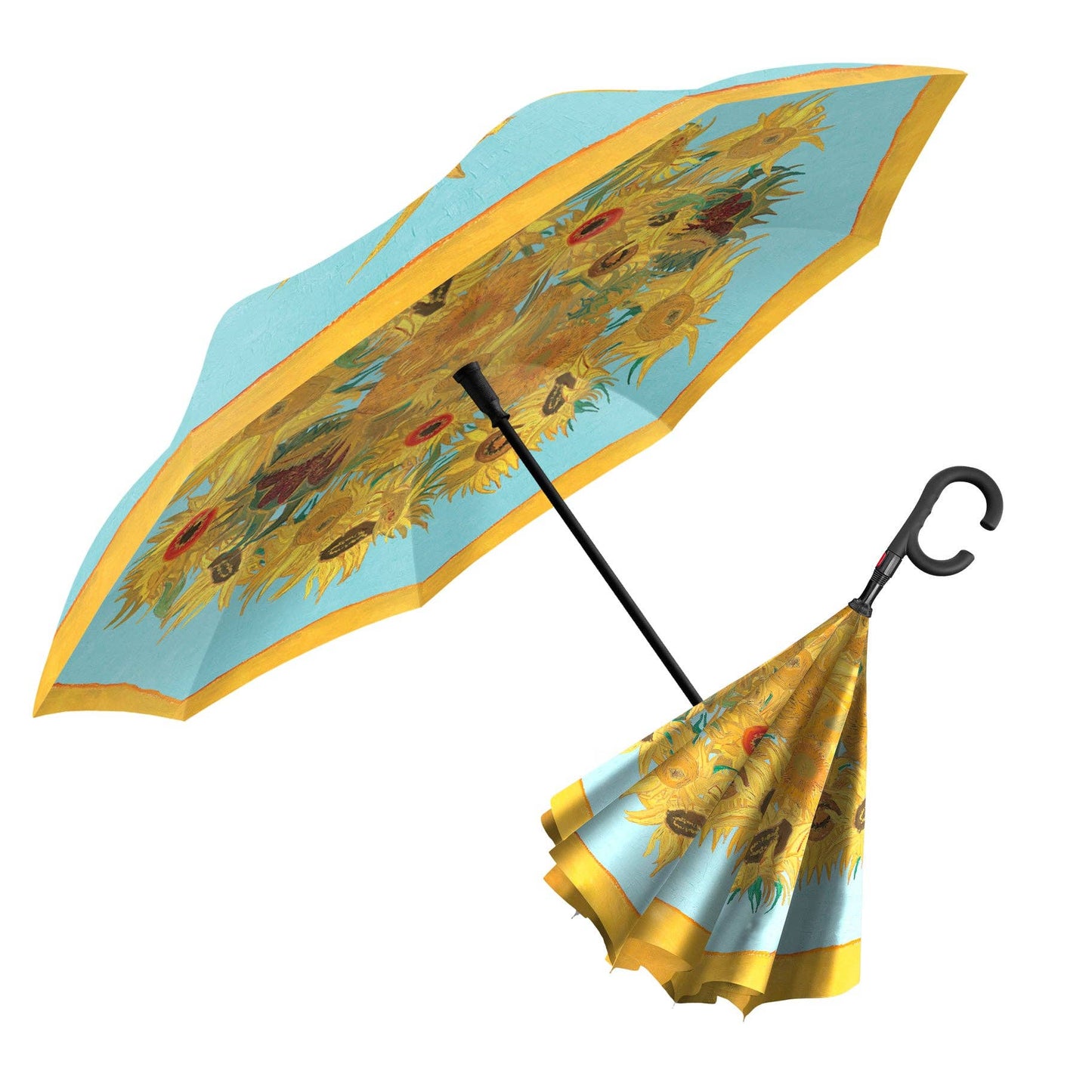 Umbrella Inverted- Van Gogh Sunflowers