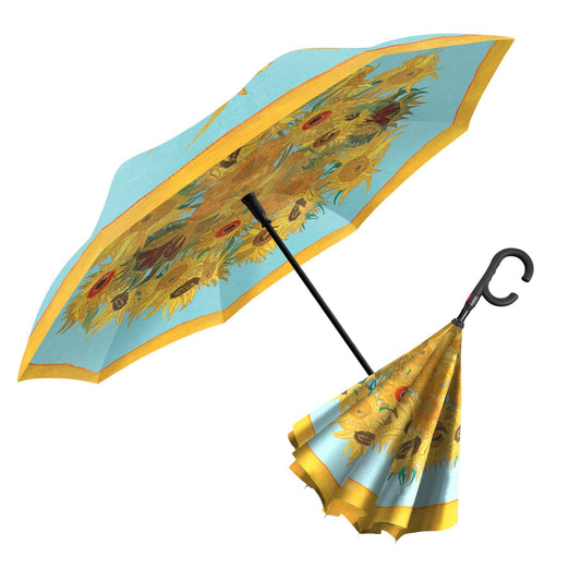 Umbrella Inverted- Van Gogh Sunflowers