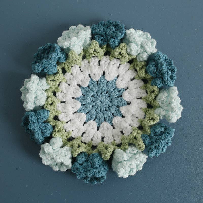 Red Handmade Crochet Lily of Valley Coaster
