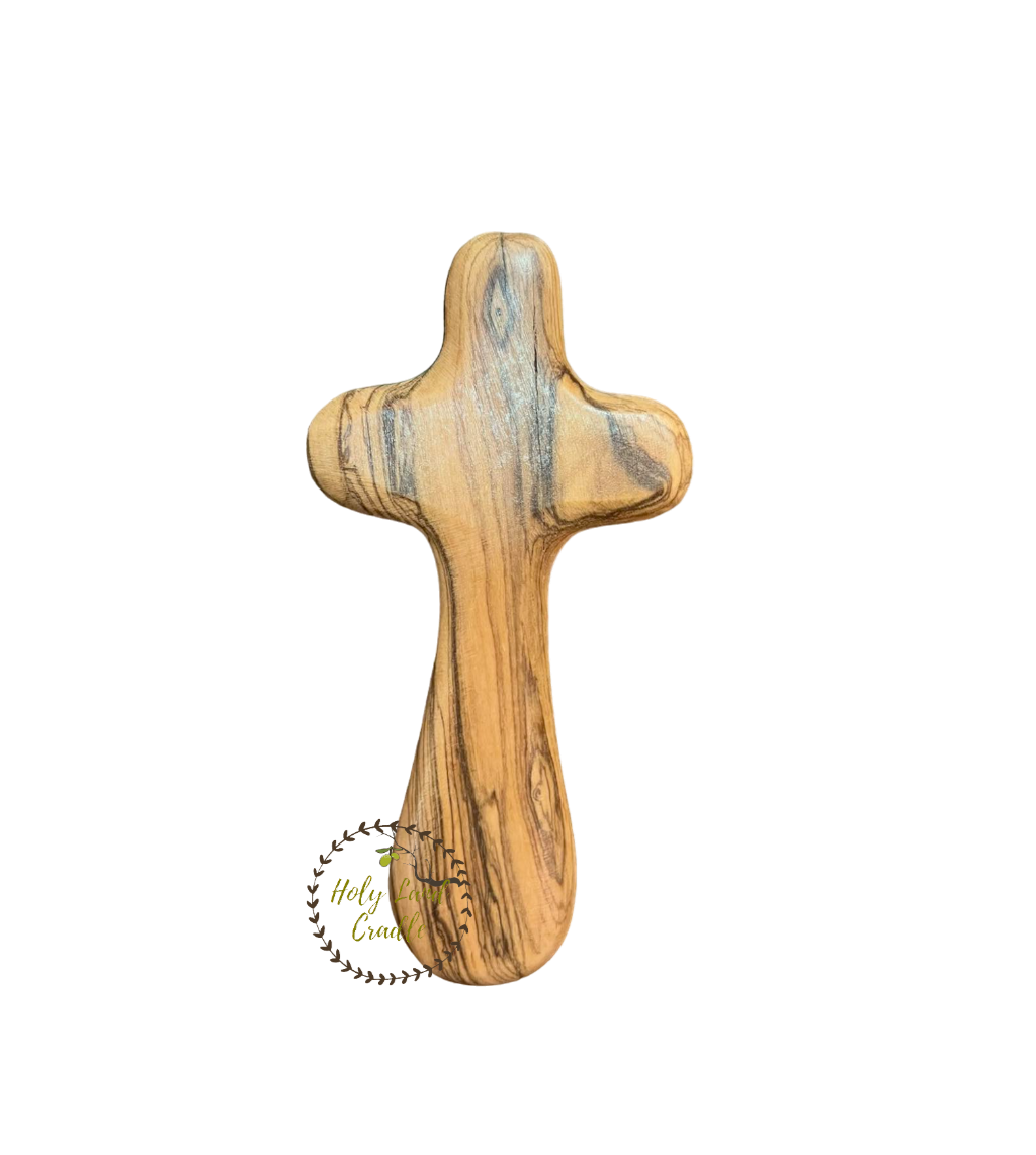 Olive Wood Holding Cross