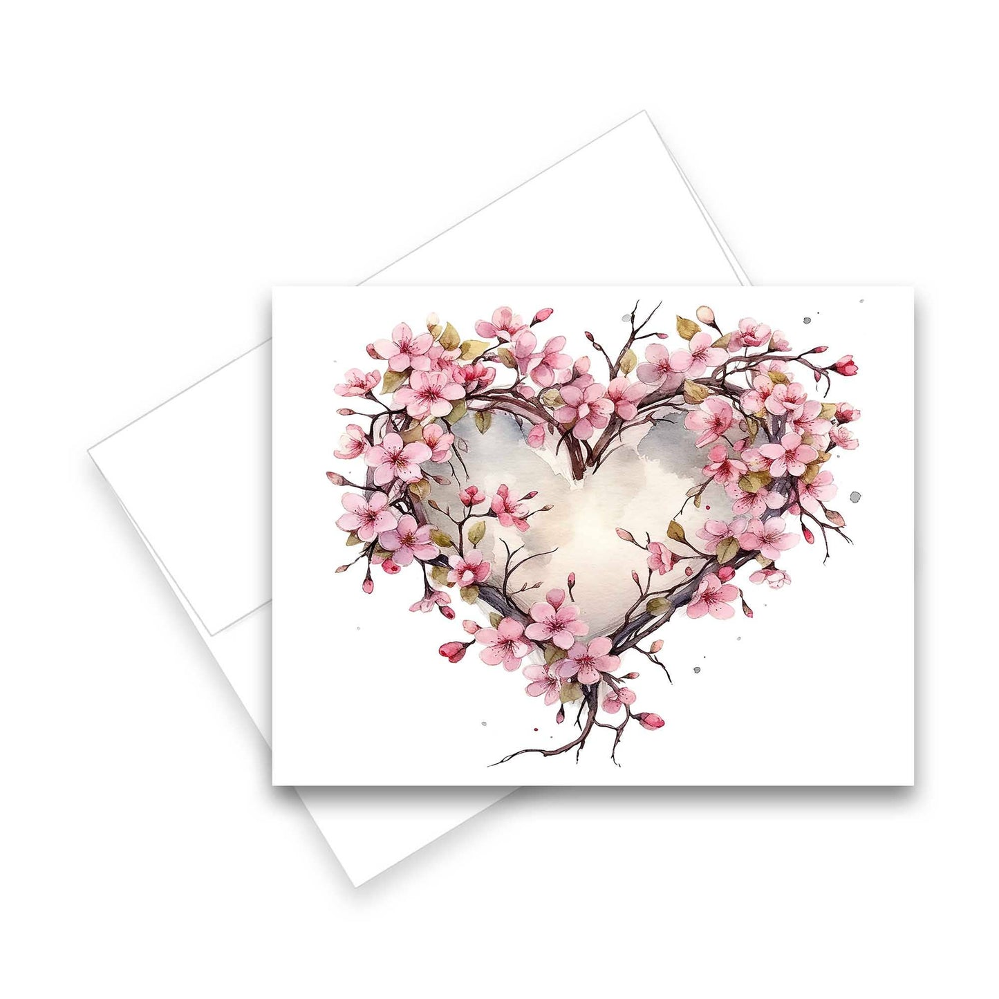 Greeting Cards- Assorted Floral Heart 6pk