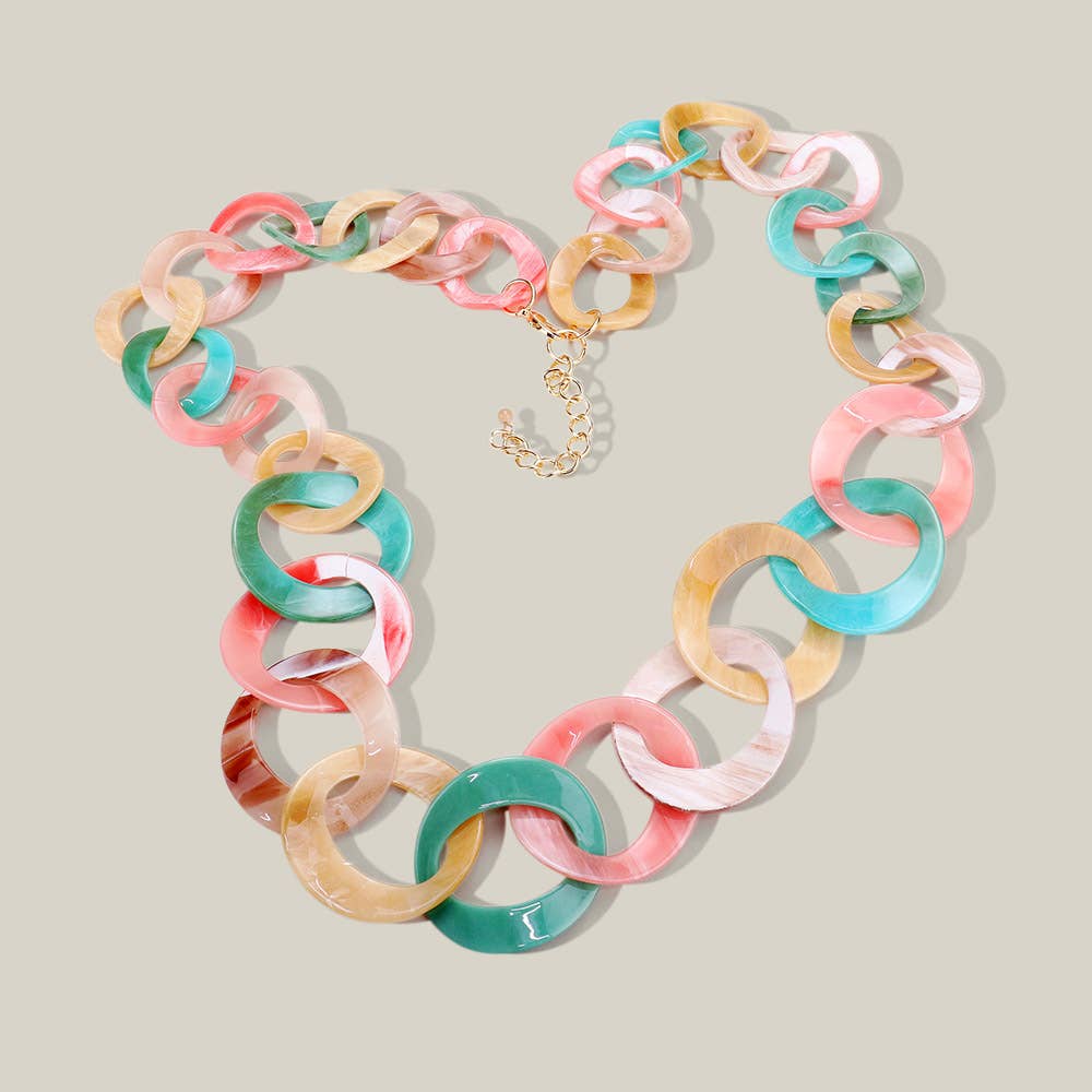 Bold Spring Link Long Necklace