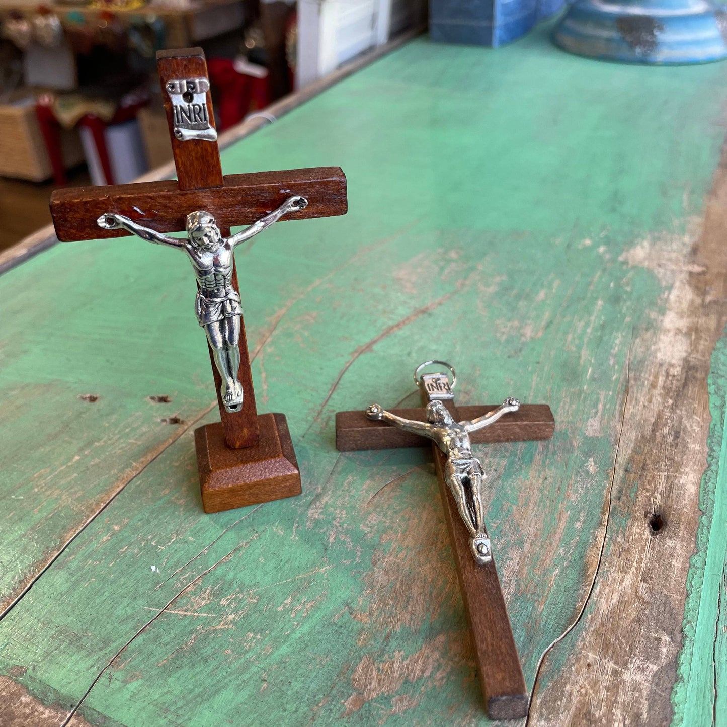 4" Wood Cross: Standing