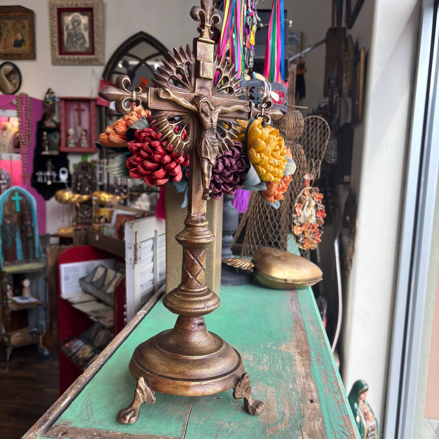 Gold Crucifix -Large Standing