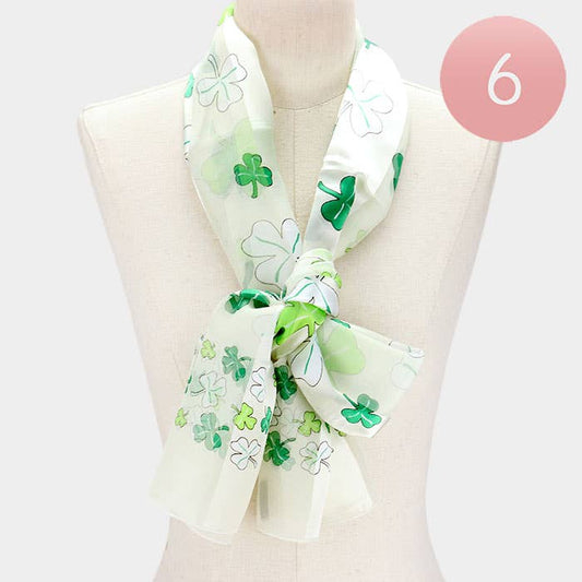 Clover scarf Silk Feel Satin