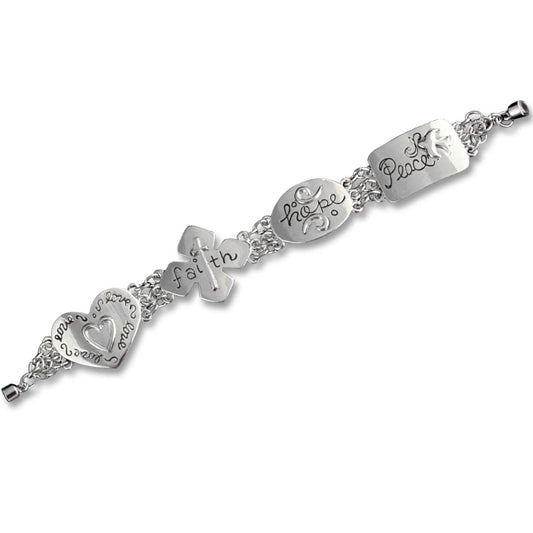 Love, Faith, Hope, Peace Bracelet